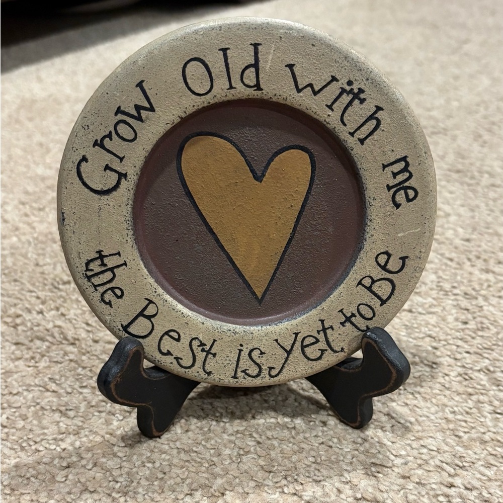 Decorative Plate with Heart Design